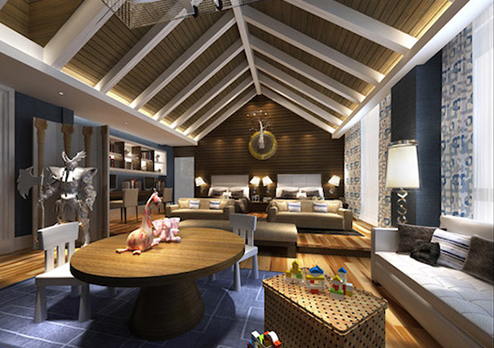 南湖頤和高爾夫謝宅別墅軟裝設計裝修